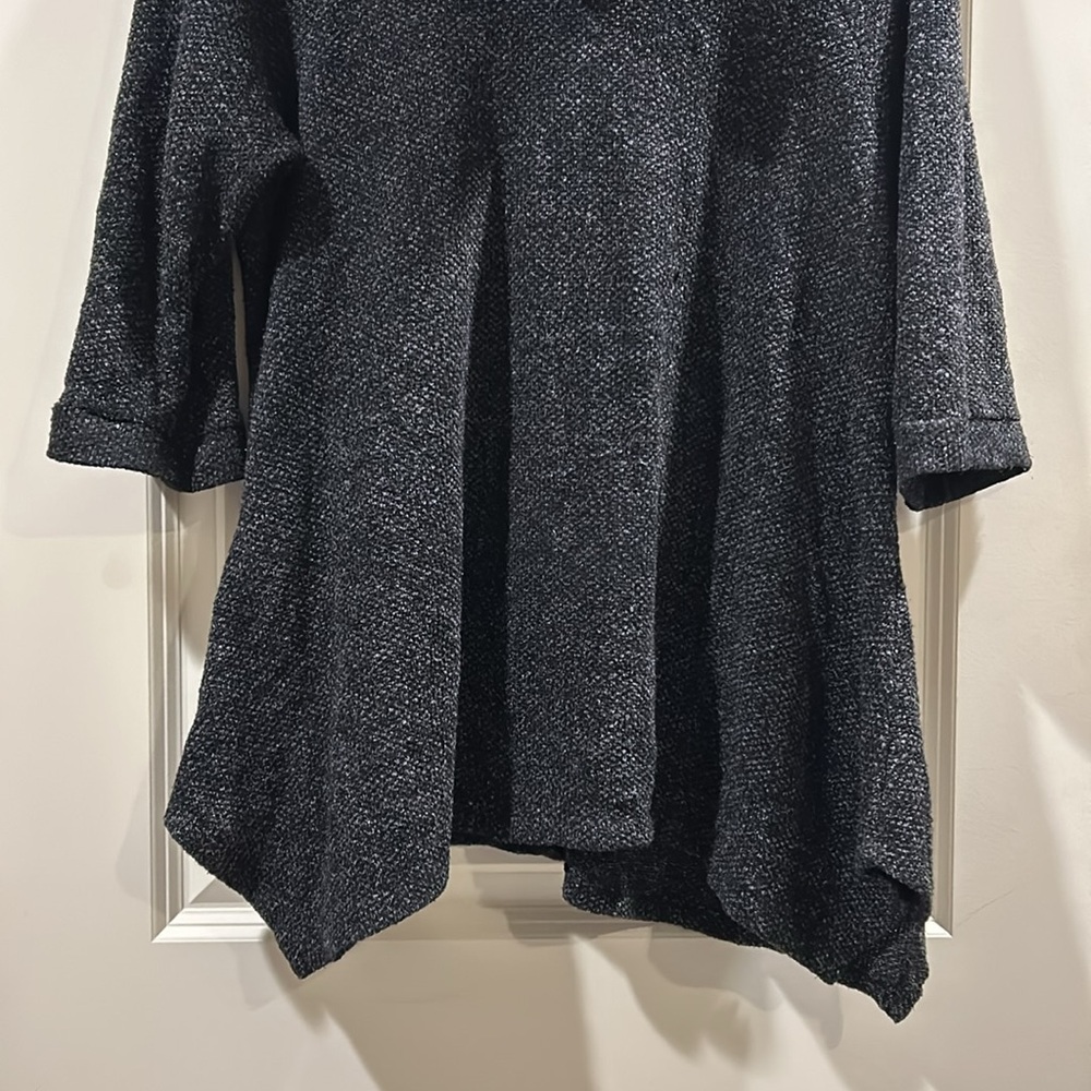 Misia womens cowl neck pullover sweater 3/4 sleeves asymmetrical hem size XL - Picture 3 of 8